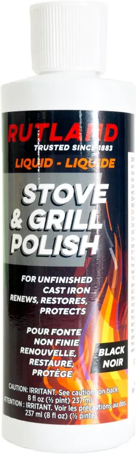 Rutland Products 313106026097 Liquid Stove And Grill Polish For Cast Iron Steel - Restores Wood St