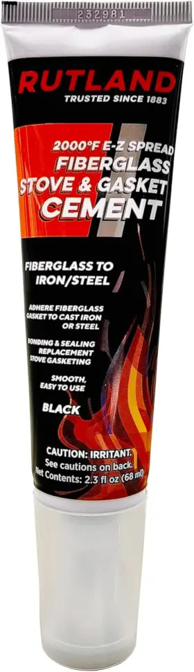 Rutland Products 445033961967 Stove Gasket Cement 77e 2.3oz Black #3