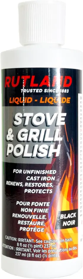Rutland Products 445040779777 Liquid Stove And Grill Polish For Cast Iron Steel - Restores Wood St
