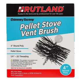 Rutland Products 787721753452 Ps-4 4-inch Round Pellet Stove Brush Rutland Products 787721753452 Ps-4 4-inch Round Pellet Stove Brush