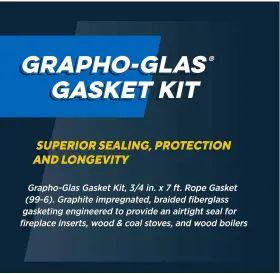 Rutland Products 885398829477 Grapho-glas Gasket Pellet Stove Rplmnt Kit-cmt And 3/4 Inch X7ft Rope #2