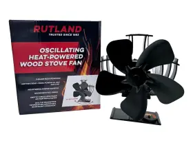 Fn05 Rutland Products Oscillating Wood Stove Fan 5-blade Heat-powered 220 Cfm And Oscilla Fn05 Rutland Products Oscillating Wood Stove Fan 5-blade Heat-powered 220 Cfm And Oscilla