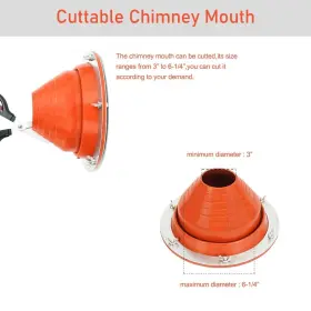 Rxqnn 009301861350 Silicone Tent Stove Jack Kit Fitting Pipe Od 3 Inch To 6-1/4 Wood Ki #3