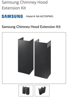 Samsung Nk-ae705pwg Chimney Hood Extension Kit Up To 12ft Ceiling Height Nk-ae705pwg/aa