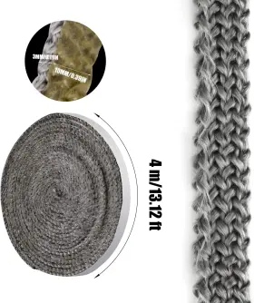 Savita 744759509819 Fireplace Tape Seal 13ft X 0.4inch 3mm Self-adhesive Fiberglass Rope S #2