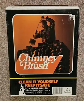1734-8087 Schaefer Vintage 1991 8 Inch Poly Chimney Brush Only Used- 1x Ships Postpaid 2u