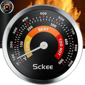 Sckee Dgwdj-01 Magnetic Wood Stove Thermometer For Fireplace And Pipe