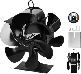 Ds156 Sckee Wood Stove Fan Heat Powered 12 Blades Buddy Heater Fireplace Xl Black Ds156 Sckee Wood Stove Fan Heat Powered 12 Blades Buddy Heater Fireplace Xl Black