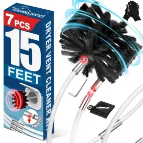 Dz-15 Sealegend 15 Feet Dryer Vent Cleaner Kit Lint Remover Upgraded Flexible