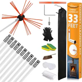 Jt-ycs-33ft-10 Sealegend 33 Feet Chimney Cleaning Kit Brush Sweep And C