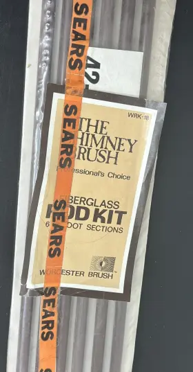 Wrk-18 Sears Chimney Brush Extension Rod Kit 18 Ft Vintage Fibreglass #2