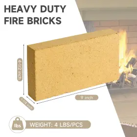Sk92gf Sekcen 6 Pack Fire Brick For Fireplace Pizza Oven Bricks Wood Stove Forge F #2