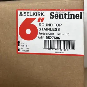 6cf-rts Selkirk 0527606 Chimney Cap 6-inch Stainless Steel Round Top Part# New
