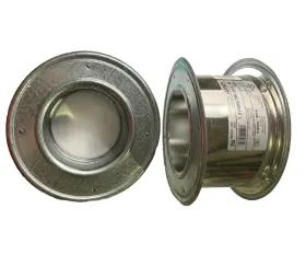 187704 Selkirk Galvanized Steel Gas Vent Adjustable Wall Thimble 4 Dia. Inch