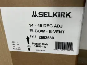 14r45-s Selkirk 2003680 14 Inch Model R 45 Degree Adjustable Elbow B Vent Gas