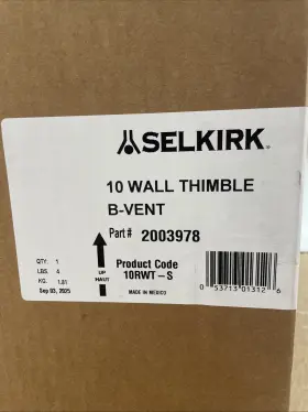 10rwt-s Selkirk 2003978 10 Inch Model R Wall Thimble B-vent Part # - New