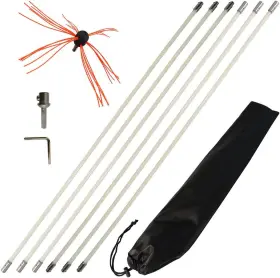 Senyeli 313051395347 Chimney Cleaning Brush Fireplace Flue Sweep Whip Cleaner Tools 20 Feet Rotary Senyeli 313051395347 Chimney Cleaning Brush Fireplace Flue Sweep Whip Cleaner Tools 20 Feet Rotary