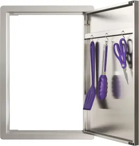 Sersper 782003913555 Outdoor Kitchen Door 17 Inch W X 24 H Stainless Silver