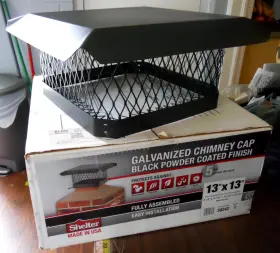 Sc1313l Shelter New Galvanized Steel Chimney Cap Cover 13 Inch X13 Flue Rain Guard #
