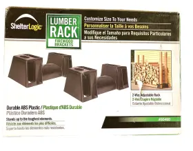Shelterlogic 726084644694 Shelter Logic Firewood Rack Brackets Kit Durable Abs Plastic 2-way New Shelterlogic 726084644694 Shelter Logic Firewood Rack Brackets Kit Durable Abs Plastic 2-way New