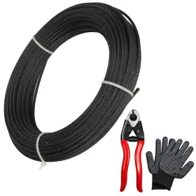 Sp001 Shengpin Black Stainless Steel Metal Cable 7 X Strand Construction Suitable For Di