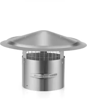 Sigvon 445034489453 6-inch Round Stainless Steel Chimney Cap With Screen And Fastening Device
