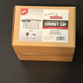 Pn2001 Smokeware Stainless Steel Vented Chimney Cap For Kamado Joe Classic/big