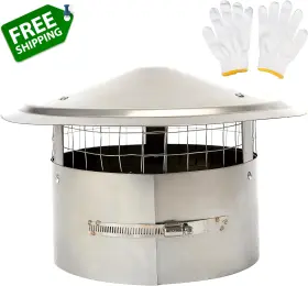 Solar Sports 445012661628 10 Inch Round Chimney Cap Cone Top With Screen Roof Rain Cov Solar Sports 445012661628 10 Inch Round Chimney Cap Cone Top With Screen Roof Rain Cov