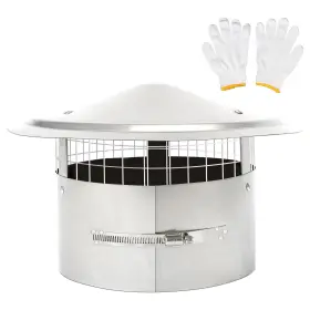 Solar Sports 702571475460 6 Inch Cone Top Chimney Cap With Screen Round Roof Rain Cover Solar Sports 702571475460 6 Inch Cone Top Chimney Cap With Screen Round Roof Rain Cover