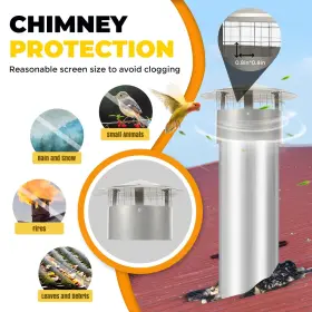 Solar Sports 702571475477 10 Inch Round Chimney Cap Cone Top With Screen Roof Rain #3