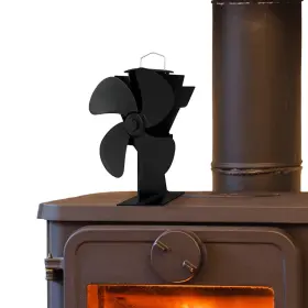 Somerset Home 194189525192 Home-complete Heat-powered Stove Fan For Wood Stoves Or Fireplaces Black Somerset Home 194189525192 Home-complete Heat-powered Stove Fan For Wood Stoves Or Fireplaces Black