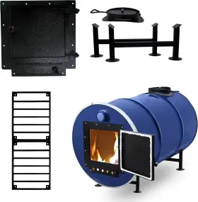 Sonret 907849061259 Sonret-barrel Stoves Kit Perfect For 30-55 Gallon Drum With Burn Barrel Grate