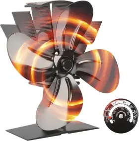 Sf-334-us Sonyabecca Heat Powered Stove Fan With Magnetic Thermometer 4 Blade Aluminium Silent For Sf-334-us Sonyabecca Heat Powered Stove Fan With Magnetic Thermometer 4 Blade Aluminium Silent For