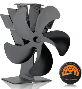 Spbpqy 754003362381 Fireplace Fan Designed To Run Quietly Without Electricity 5 Blades