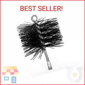 Stanbroil 313032814874 6 Inch Round Chimney Cleaning Brush With 1/4 Npt Fitting For Insulate