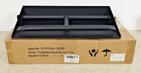 Pf004-18-bs Stanbroil 14.5 Inch Triple Fireplace Burner And Pan Black Steel For Propane Naturalgas