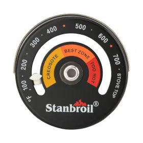 Stanbroil Q013-bk Wood Stove Top Surface Thermometer Magnetic Meter Thermomete