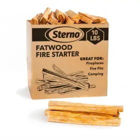 B0fyk7xfxh Sterno Fatwood Fire Starter Sticks 10 Lb All Natural Resin Rich Pine Wood Ea