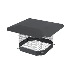 Ucp0909-bg Sterr - Square Black Galvanized Steel Chimney Cap 9x9 Inches