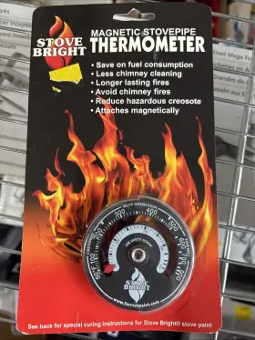 Stove Bright 031956015022 Wood Thermometer Magnetic Pipe Brand New