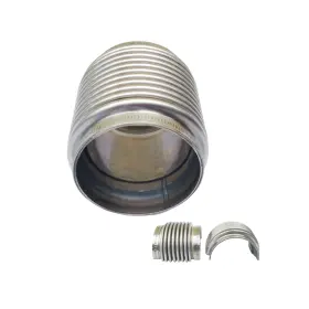 Sfb-76x100 Suisflxgro 3.0 Inch Id Exhaust Flex Bellows 100% Stainless 4.0 Long Joints And Connectors