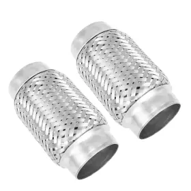 Askpip-b08 Svulk Exhaust Flex Pipe 2.5 Inch Double Braid Stainless Steel Flexible Heavy Dut
