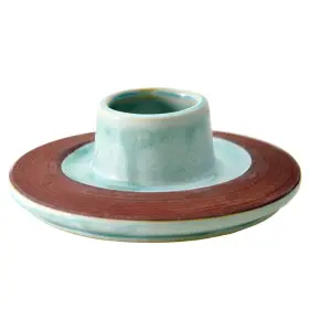 Sym-03 Synvox Vintage Ceramic Matches Holder And Striker Handcrafted Matchstick Small Blue