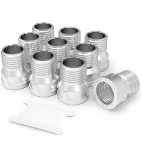 Fc-636 Taisher 10pcs 304 Stainless Steel Pipe Fitting 1/4 Inch Mnpt X Fnpt Silver