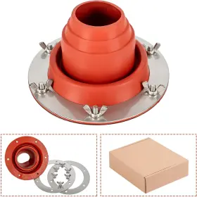 Tceapoo 705353397301 Tent Stove Jack Kit Silicone High Temp Flexible Roof Pipe Boot Metal Roofi