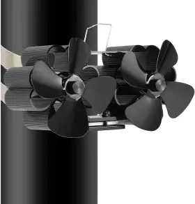 Teengse 313097935989 Heat Powered 8 Blade Wood Stove Fan Flue Pipe Hanging Fireplace For Home Wo Teengse 313097935989 Heat Powered 8 Blade Wood Stove Fan Flue Pipe Hanging Fireplace For Home Wo