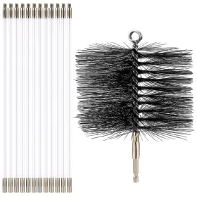 Yit-teenyyou-2641 Teenyyou Wire Chimney Cleaning Brush With 1/4 Inch Npt Fitting And 12 Rods 6 Round S