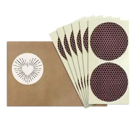 Thankful Greetings 850033589276 12 Pc 2 Inch Circle Match Striker Stickers Bumble/dotted Pattern Adhesive Paper