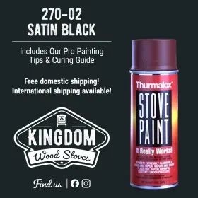 Thurmalox 8582 High Temp Stove Paint 270-02 Satin Black Single Spray Can