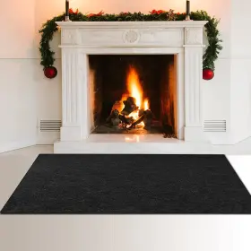 Bbqdidian122 Tirifer Fire Resistant Fireplace Hearth Mat Rectangular Pad Polyester Trim No